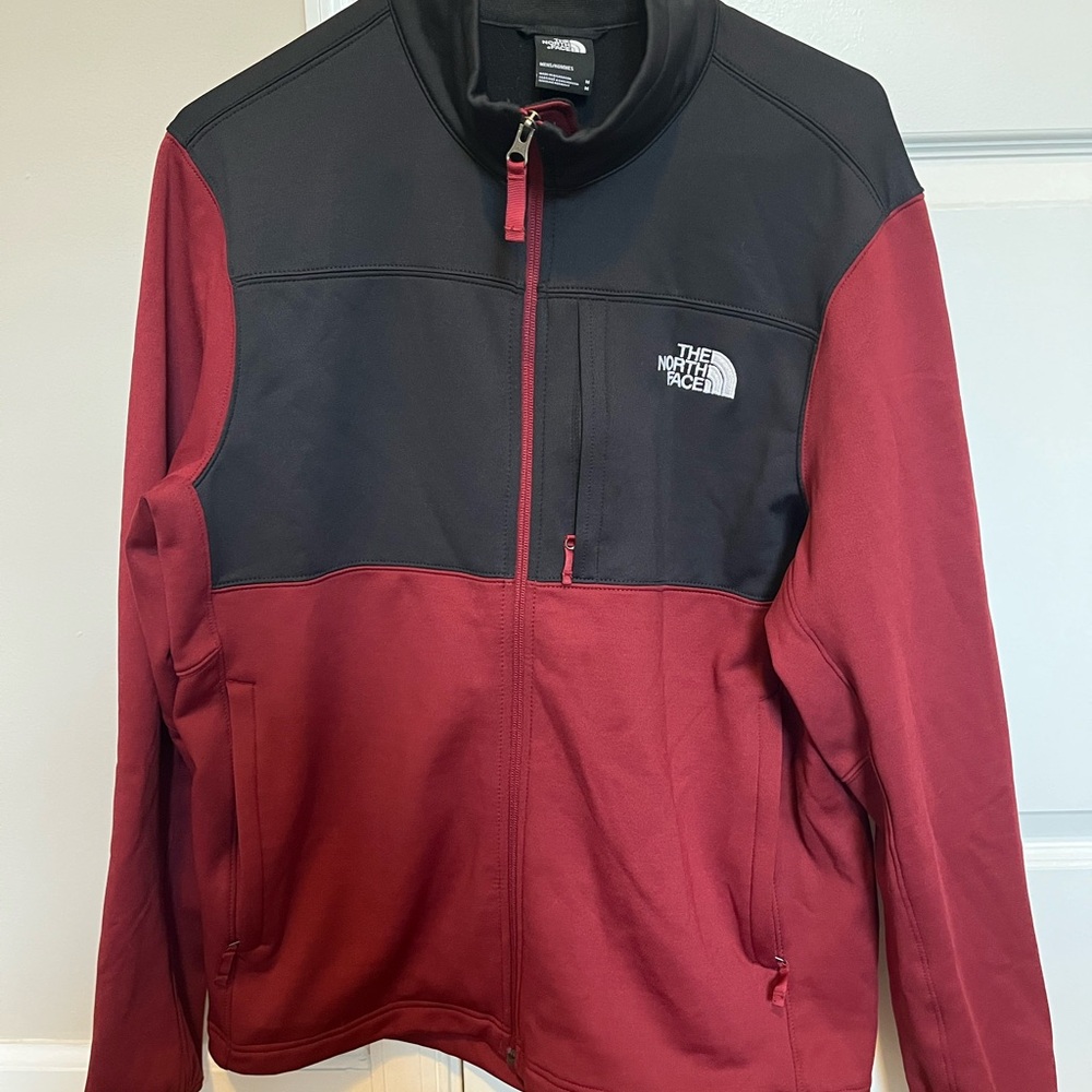 The North Face Men's Black and Burgundy Performance Jacket